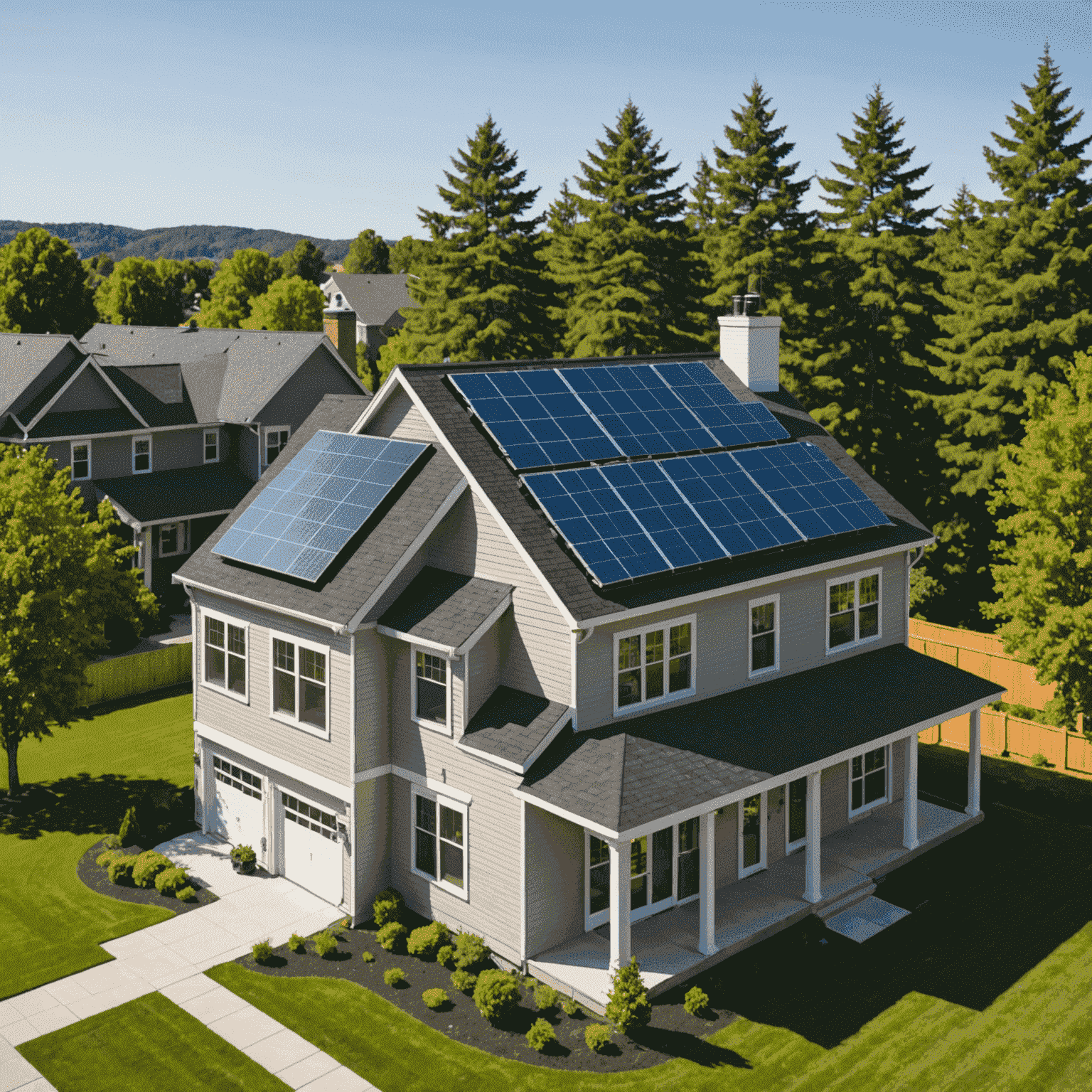 Diagram showing optimal roof angles and orientations for solar panel placement